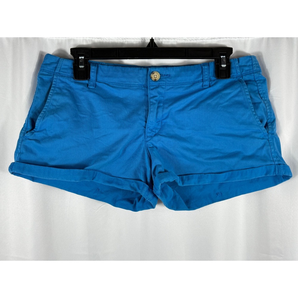 Abercrombie & Fitch Vintage Y2K‎ Womens Size 6 Blue Low Rise Chino Shorts